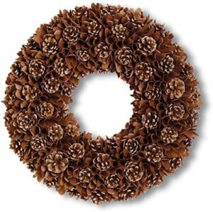 Pinecone Wreath, Fall, Christmas, Holiday Wreath, Interior & Exterior, Round, 24in Diameter