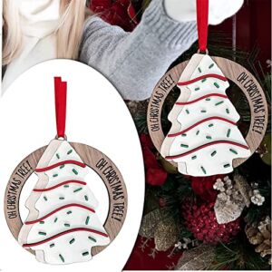 Christmas Tree Ornament, 2022 Cute Funny Christmas Ornament, Cooking Ornaments for Christmas Tree, Snack Cake Christmas Tree Ornament, Snack Cake Hanging Ornament, Xmas Ideas Holiday Decor (2PCS)