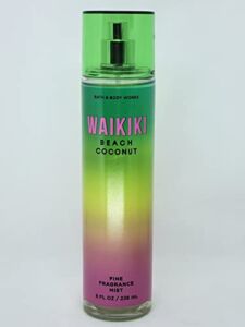 Bath and Body Works WAIKIKI – BEACH COCONUT Fine Fragrance Mist 8 Fluid Ounce (2020 Edition)