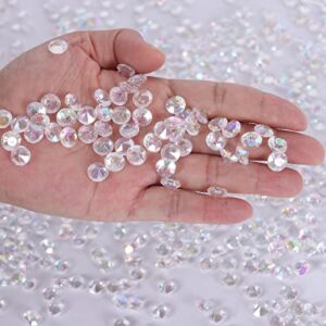 SAYUAN 9mm 1600pcs Clear Crystals Acrylic Diamonds Rhinestones Vase Fillers Beads for Centerpieces Table Scatter Confetti Wedding Home Decoration DIY Arts & Crafts