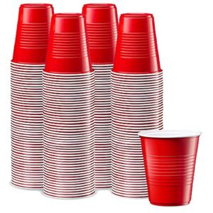 Comfy Package [240 Count] 12 oz. Disposable Party Plastic Cups – Red Drinking Cups