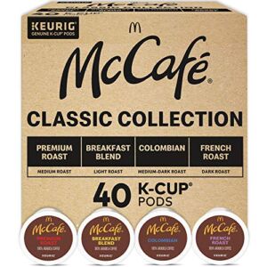McCafé Classic Collection, Single-Serve Coffee Keurig K-Cup Pods, Classic Collection Variety Pack, 40 Count
