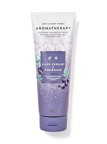 Bath and Body Works Aromatherapy Black Currant & Ceaderwood Body Cream with Natural Essential Oils 8 Ounce (Black Currant & Ceaderwood) | The Storepaperoomates Retail Market - Fast Affordable Shopping