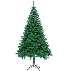 6ft Green Artificial Christmas Tree, Fake Christmas Tree with Collapsible Metal Stand, Classic Pine Arbolitos De Navidad Xmas Tree for Home Office Outdoor and Indoor Christmas Decoration