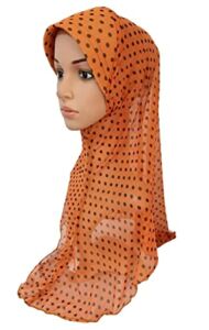 Muslim Hijab for Women Women One Piece Hijab Hat Headscarf Head Wrap Shawl Neck Covers Turban Bandanas Accessories Hijab (Color : Black Pink, Size : One Size)