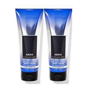 Bath and Body Works Hero Men’s Collection Ultimate Hydration Ultra Shea Body Cream 8 Oz 2 Pack (Hero)