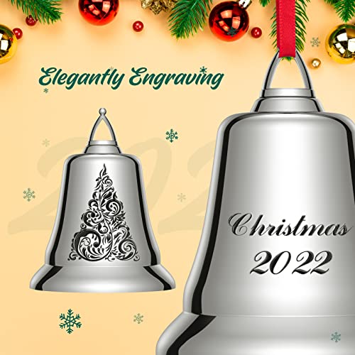 UUC 2022 Christmas Bells Ornaments, Silver-Plated Christmas Jingle Bells Sleigh Metal Craft Bells for Christmas Tree, Come in a Gift Box,52nd Edition | The Storepaperoomates Retail Market - Fast Affordable Shopping