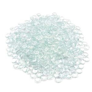 Flat Glass Marbles for Vases – 5 LB Clear Decorative Stone Beads for Vases, Crafts, Colored Rocks Table Scatter, Aquarium and Fish Tank Pebbles, Party Centerpieces, Gem Décor, Mosaics Floral Displays