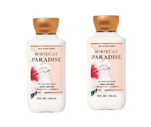Bath and Body Works 2 Piece Pack (8 fl.oz /236 mL) Hibiscus Paradise Super Smooth Body Lotion