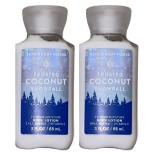 Bath and Body Works Gift Set of of 2 – 8 Fl Oz Lotion – (Frosted Coconut Snowball), Multicolor