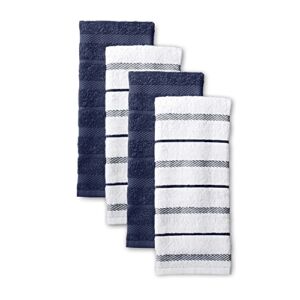 KitchenAid Albany Kitchen Towel 4-Pack Set, Blue Willow/White, 16″x26″