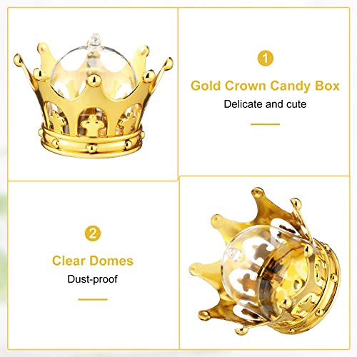 Fillable Gold Crown with Pouch Crown Party Favor with Dome Crown Table Centerpiece Decorative Crown Candy Storage Boxes Golden Crown Candy Containers for Baby Shower Birthday Party Favors (40) | The Storepaperoomates Retail Market - Fast Affordable Shopping