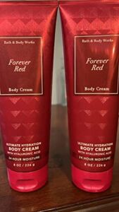 Bath and Body Works 2 Pack Forever Red Ultra Shea Body Cream 8 Oz