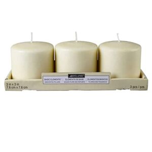 12 Packs: 2 ct. (36 Total) Basic Elements™ Ivory Pillar Candles by Ashland®