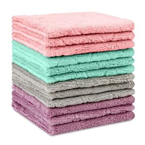 MAVGV Microfiber Cleaning Cloth – 12 Pack Kitchen Towels – Double-Sided Microfiber Towel Lint Free Highly Absorbent Multi-Purpose Dust and Dirty Cleaning Supplies for Kitchen Car Cleaning 12