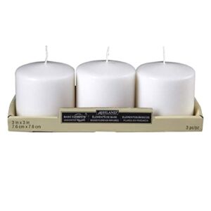 12 Packs: 3 ct. (36 Total) Basic Elements™ White Pillar Candles by Ashland®