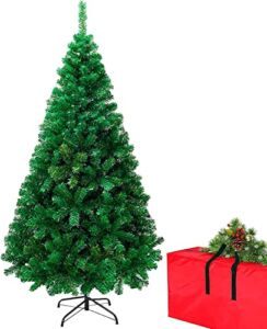 6Ft Christmas Tree Artificial Decorations, Premium Xmas Trees with Storage Bag, Easy Assembly Spruce 680 Branch Tips Decor for Holiday, Home, Indoor, Office, Arbolitos De Navidad Includes Metal Stand