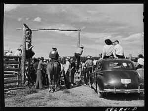 HistoricalFindings Photo: Ashland Rodeo,Montana,MT,Rosebud County,Farm Security Administration,FSA,1 1