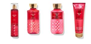 Bath and Body Works FOREVER RED Deluxe Gift Set – Body Lotion – Fine Fragrance Mist – Body Cream -and Shower Gel – Full Size