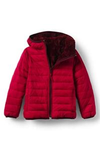Lands’ End Kids Reversible Fleece Synthetic Jacket Rich Red/merlot Kids Small