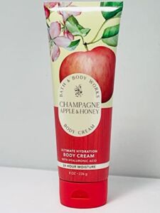 Bath & Body Works Champagne Apple & Honey Signature Collection Ultra Shea Body Cream 8 Ounce (Champagne Apple & Honey)