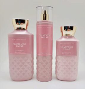 Champagne Toast – 3 pc Bundle – Trio – Shower Gel, Fine Fragrance Mist and Body Lotion – 2022