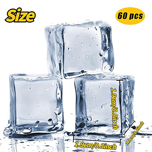 Anyumocz 60 Pcs Clear Fake Ice,Acrylic Clear Ice Rock,Plastic Ice Cubes for Vase Filler,Birthday Favors,Centerpieces,Photography | The Storepaperoomates Retail Market - Fast Affordable Shopping