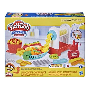 Play-Doh Kitchen Creations Spiral Fries Playset for Kids 3 Years and Up with Toy French Fry Maker, Drizzle, and 5 Modeling Compound Colors, Non-Toxic | The Storepaperoomates Retail Market - Fast Affordable Shopping