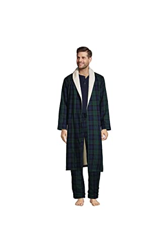 Lands’ End Mens Sherpa Lined Flannel Pajama Pant Evergreen Blackwatch Plaid Regular X-Large | The Storepaperoomates Retail Market - Fast Affordable Shopping