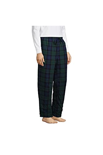 Lands’ End Mens Sherpa Lined Flannel Pajama Pant Evergreen Blackwatch Plaid Regular X-Large | The Storepaperoomates Retail Market - Fast Affordable Shopping