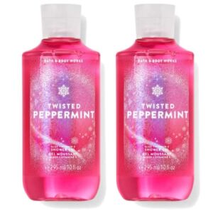 Bath and Body Works Gift Set of of 2 – 10 Fl Oz Shower Gel (Twisted Peppermint)