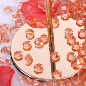 HAVII 9mm 1600pcs Crystal Acrylic Diamond Rose Gold Vase Fillers Beads Rhinestones Treasure Gems for Wedding Table Scatter Home Decoration DIY Arts & Crafts