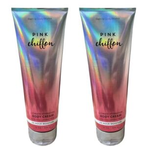Bath and Body Works Gift Set of of 2 – 8 oz Body Cream – (Pink Chiffon)