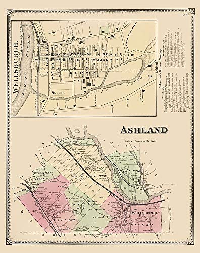 Posterazzi PDXNYAS0001LARGE Ashland New York 1869 Beers Poster Print, 24 x 36, Multicolor | The Storepaperoomates Retail Market - Fast Affordable Shopping