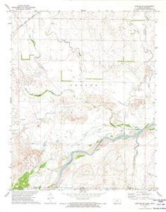 Kansas Maps – 1972 Ashland, KS – USGS Historical Topographic Wall Art – 35in x 44in