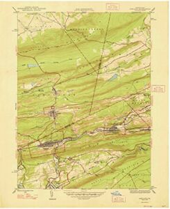 Pennsylvania Maps – 1947 Ashland, PA – USGS Historical Topographic Wall Art – 35in x 44in