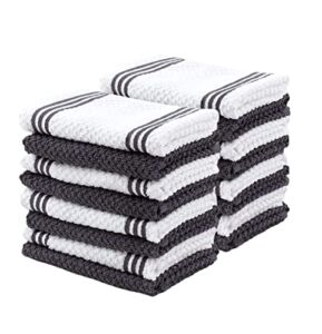Simpli-Magic Cotton Terry Kitchen Dishcloth Towels, 18 Pack, 12 in x 12 in