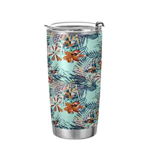 Kigai 20 oz Tumbler Autumn Leaves Stainless Steel Water Bottle with Lid and Straw Vacuum Insulated Coffee Ice Cup Double Wall Travel Mug