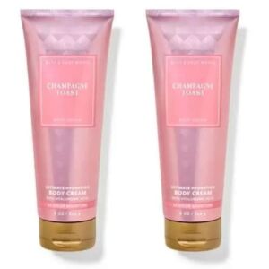 Bath and Body Works Gift Set of of 2 – 8 oz Body Cream – (Champagne Toast)