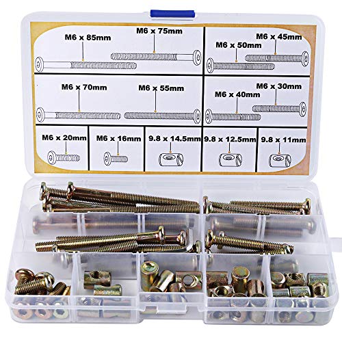 Baby Crib Screws and Bolts Replacement Parts Kit – M6 Baby Bed Crib Bolts and Barrel Nuts Set for Crib Furniture Bed Cot Bunk 16mm 20mm 30mm 40mm 45mm 50mm 55mm 70mm 75mm 85mm Crib Screws Bolts | The Storepaperoomates Retail Market - Fast Affordable Shopping