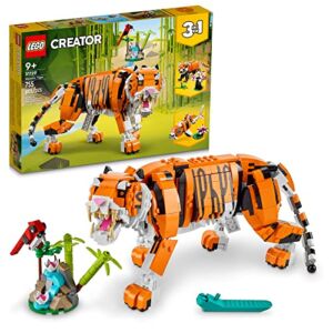 LEGO Creator 3in1 Majestic Tiger 31129 Building Toy Set for Kids, Boys, and Girls Ages 9+ (755 Pieces)