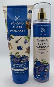 Bath & Body Works – Blueberry Sugar Pancakes – 2 pc Bundle – Fine Fragrance Mist and Ultimate Hydration Body Cream – 2021