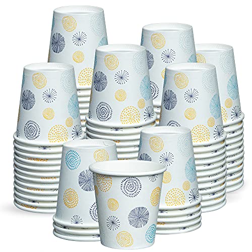 [300 Count] 3 oz. Small Paper Cups, Disposable Mini Bathroom Mouthwash Cups – Floral | The Storepaperoomates Retail Market - Fast Affordable Shopping