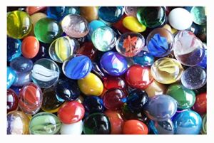 Creative Stuff Glass – 1 LB Mixed Colors – Glass Gems – Vase Fillers