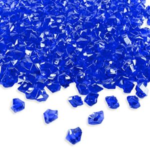 Super Z Outlet Acrylic Color Ice Rock Crystals Treasure Gems for Table Scatters, Vase Fillers, Event, Wedding, Birthday Decoration Favor, Arts & Crafts (385 Pieces) (Royal Blue)