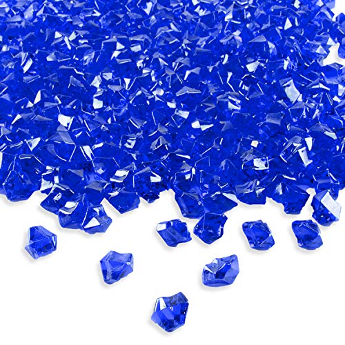 Super Z Outlet Acrylic Color Ice Rock Crystals Treasure Gems for Table Scatters, Vase Fillers, Event, Wedding, Birthday Decoration Favor, Arts & Crafts (385 Pieces) (Royal Blue) | The Storepaperoomates Retail Market - Fast Affordable Shopping