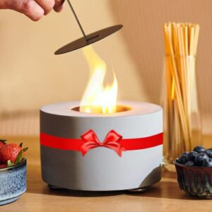 HomeBuddy Table Top Fire Pit Bowl – Tabletop Fire Pit, Long Burning Mini Fire Pit, Indoor Fireplace for Patio – Tabletop Fireplace – Fire Bowl with 50pcs. Marshmallow Sticks and Extinguisher