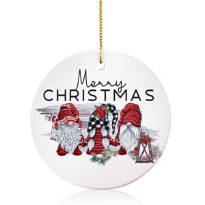 Cute Christmas Tree Ornaments Decorations Tree First Ceramic Christmas Ornaments Gift Gnome Ornaments Decorated Xmas Tree Mini Decorating Outdoor Hanging Ornaments