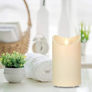Flamelike Candles Waterproof Flameless Candle (3.5 x 5 Inch) LED Flickering Indoor/Outdoor Fake Decorative Candle with Timer Function – Non-Wax Odorless, Dripless Pillar Candles – Battery Operated
