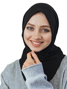 VeilWear Cotton head scarf, instant hijab one piece, ready to wear muslim accessories for women (letters)